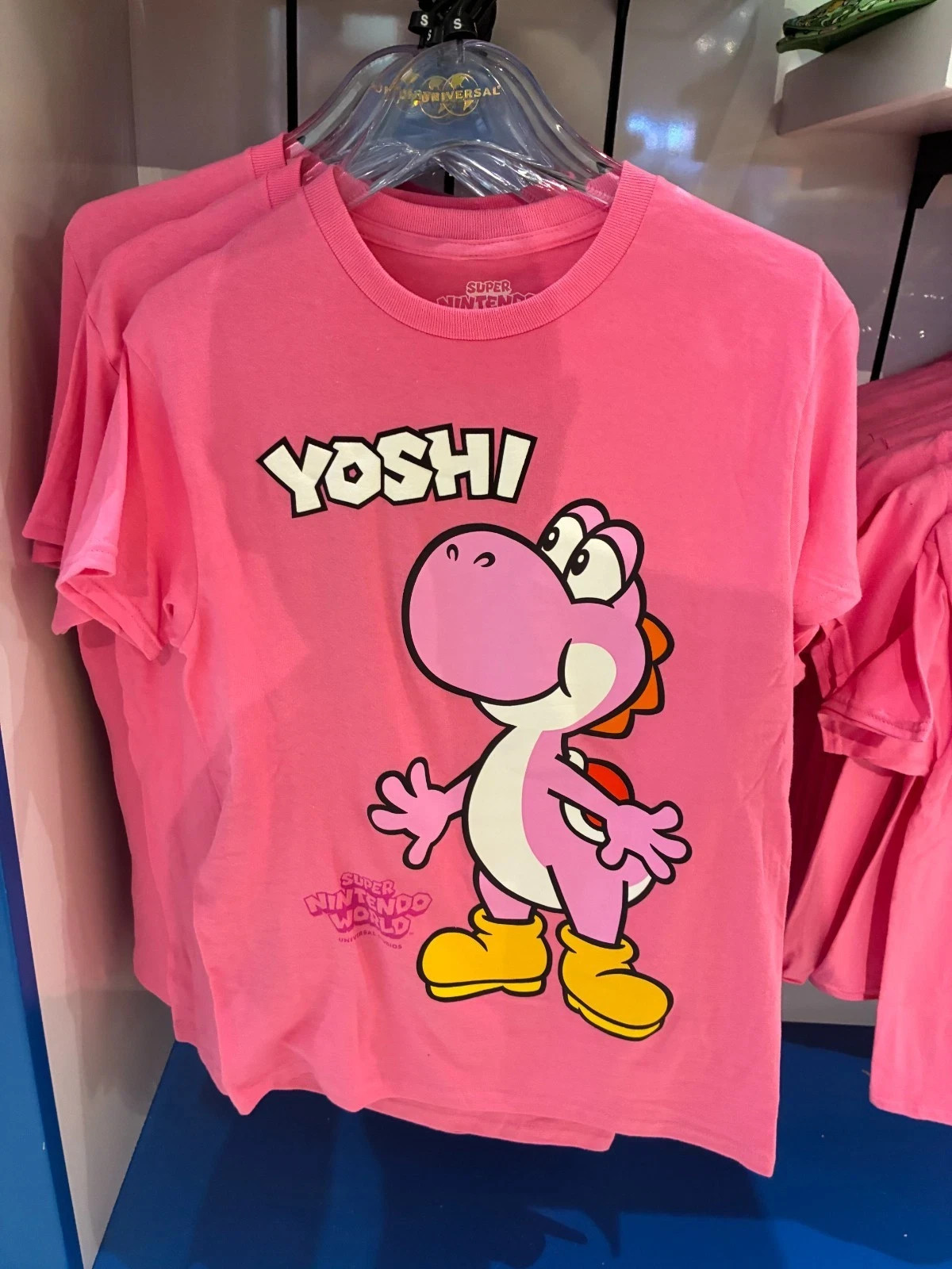 Universal Studios Fan Fest Super Nintendo World Pink Yoshi Shirt NWT