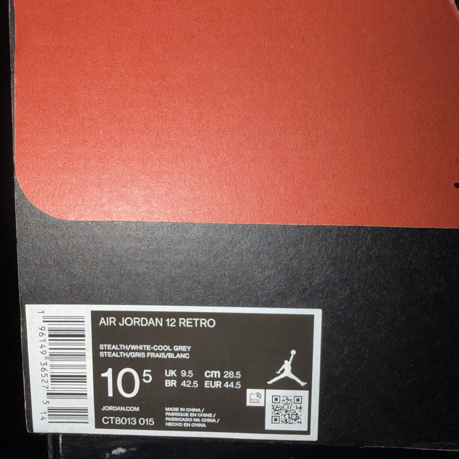 Size 10.5 – Jordan 12 Stealth 2022