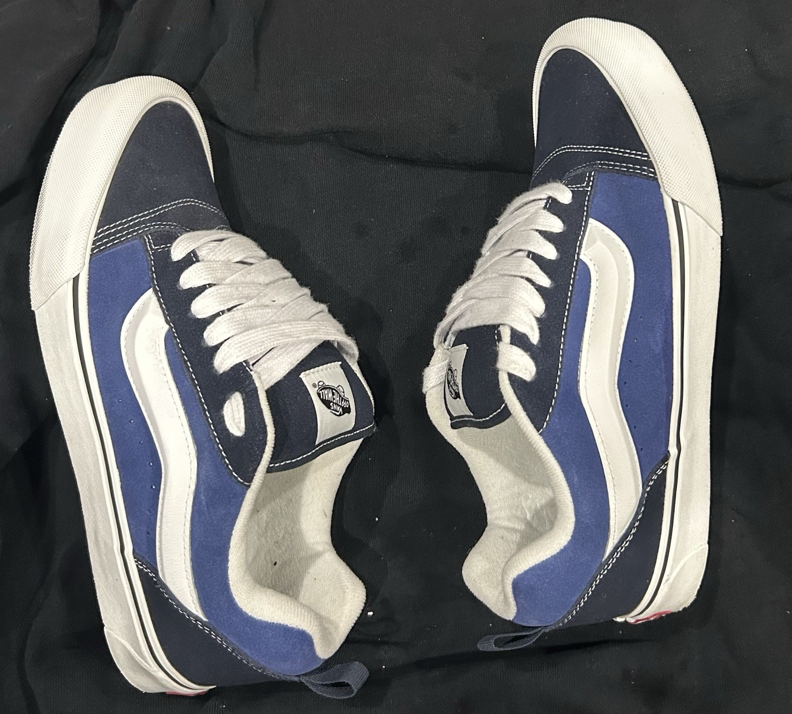 Vans Knu Skool Shoes blue/black/white Size 10.5
