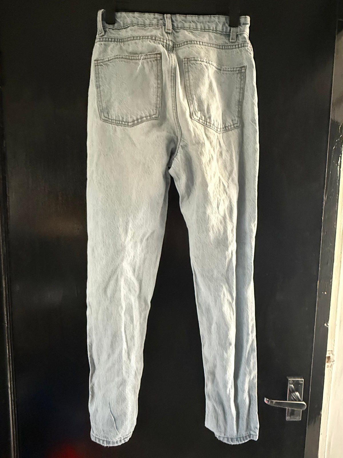 Primark Light Blue Distressed Denim Skinny Jeans UK Size 6 Ripped Grunge