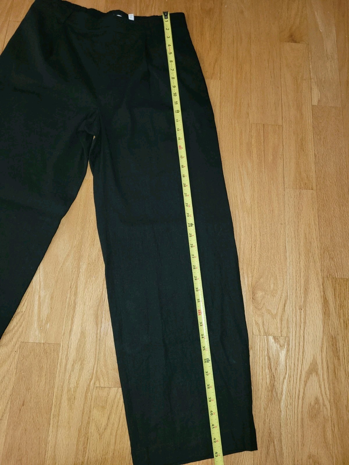 Vince V963722291 Linen Blend High-Waist Wide-Leg Pull-On Pants Black Size L