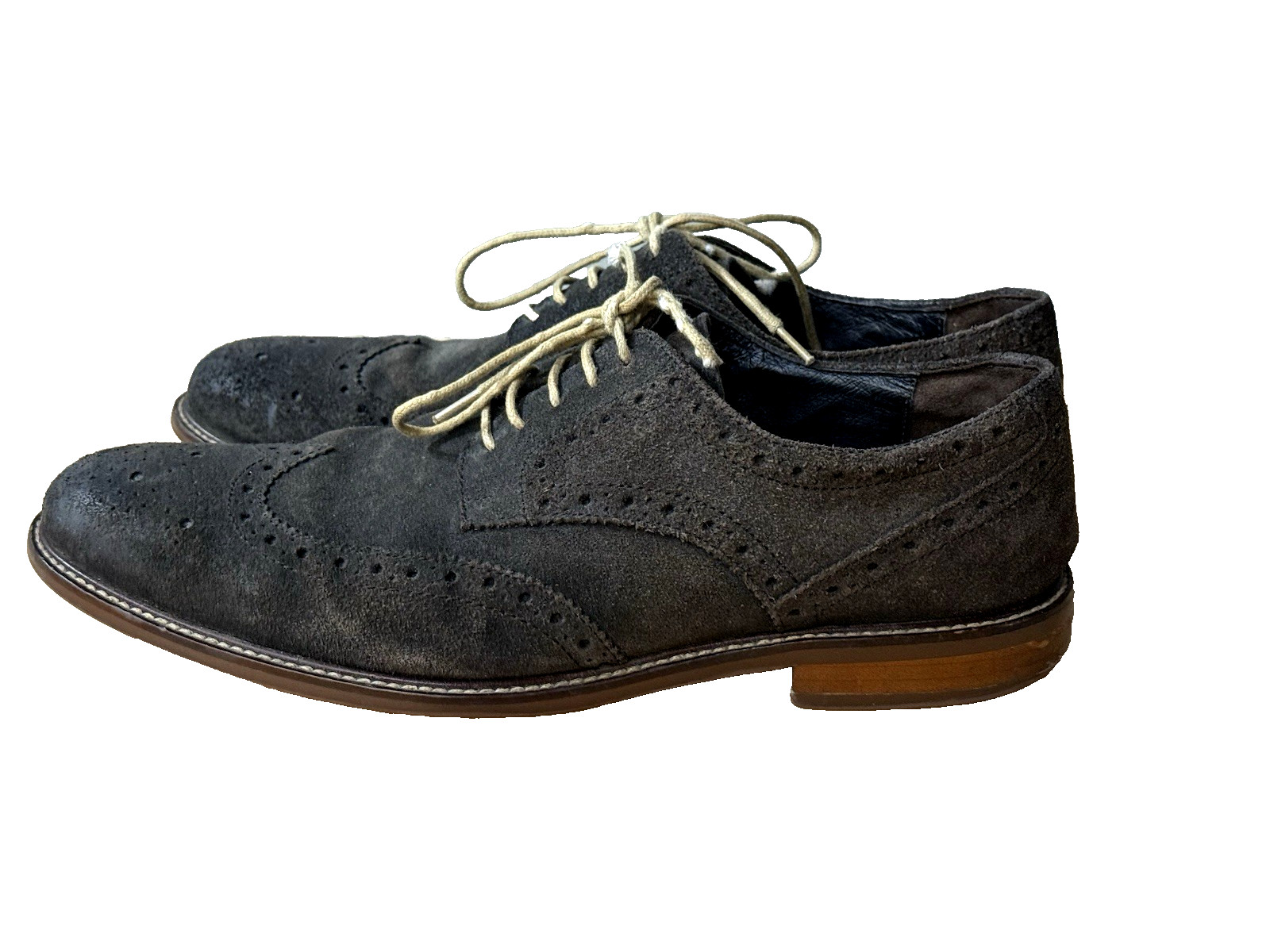 Gordon Rush Suede Coffee Brown Concord Wing Tip Casual Lace Up Shoes Size 10