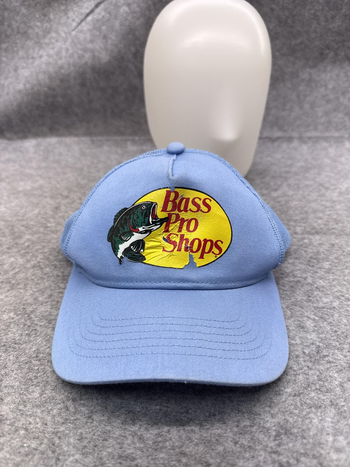 Bass Pro Shops Hat Cap Snap Back Mens One Size Blue Mesh Trucker Gone Fishing