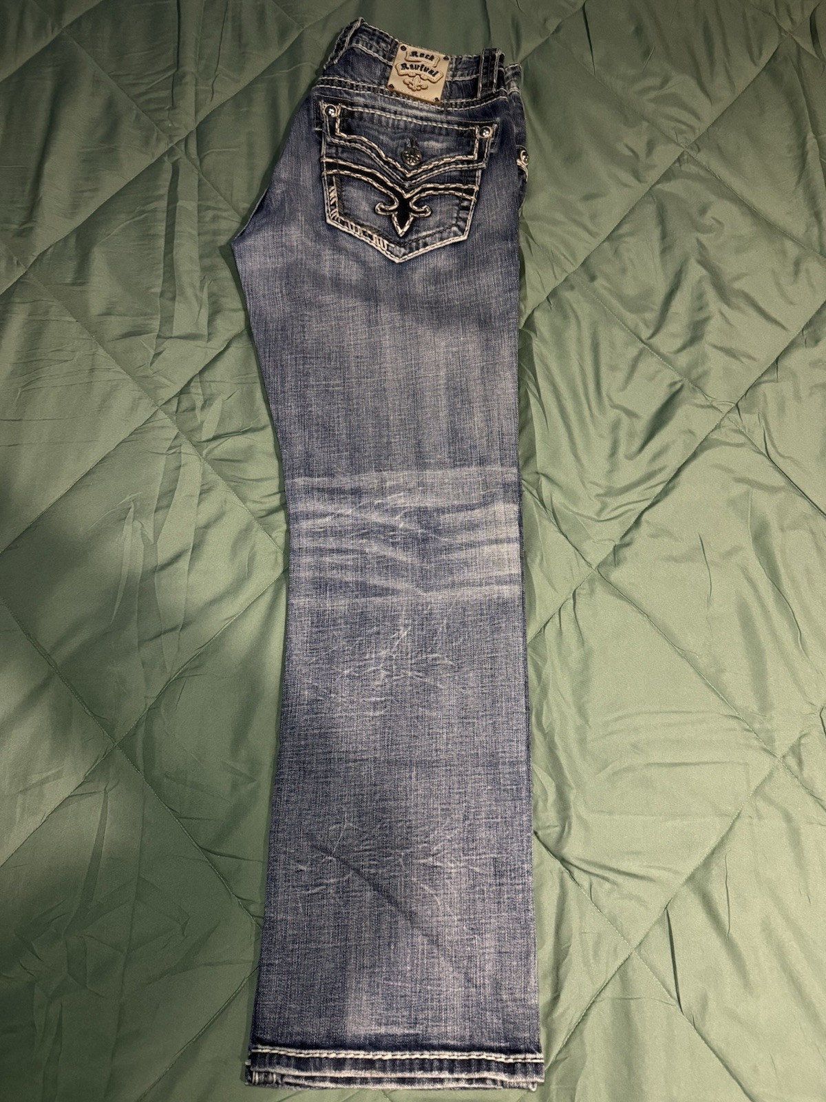 Rock Revival Men’s Straight Fit Denim Jeans 34