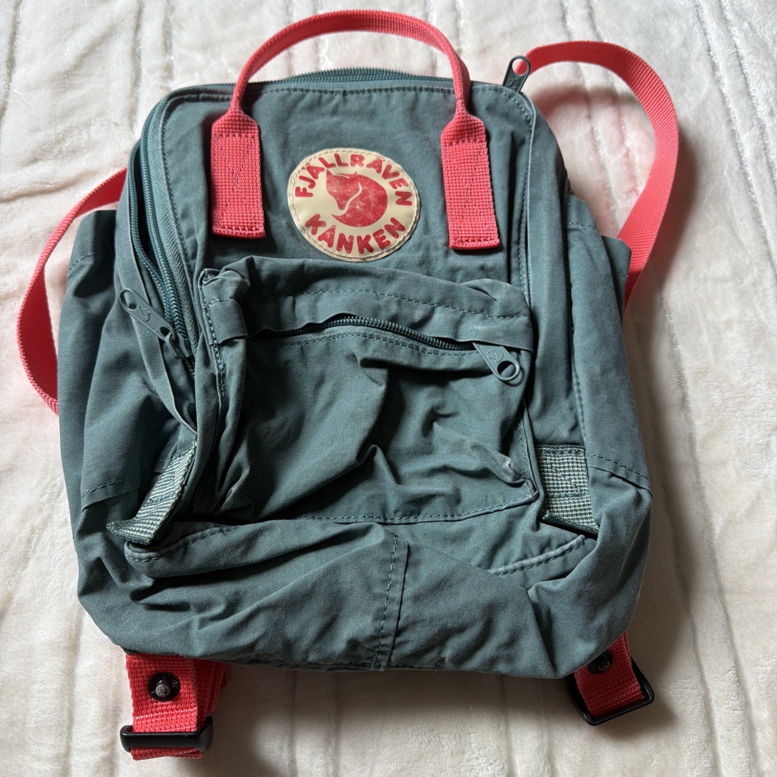 Fjallraven Kanken Mini Backpack RARE Pink Blue Colorway Excellent Condition Bag
