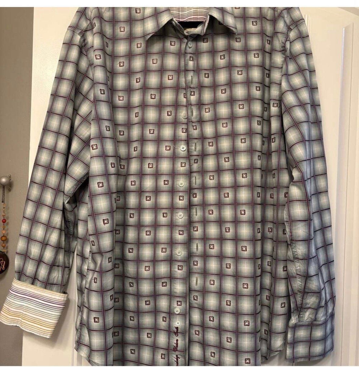 Robert Graham designer plaid shirt