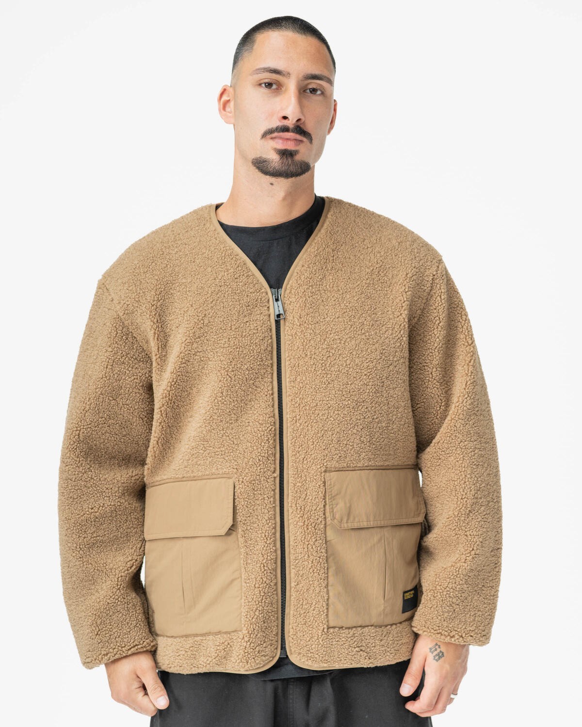 NWT, Carhartt Work In Progress Devin Panelled Fleece Men Jacket Sz XL #C4824