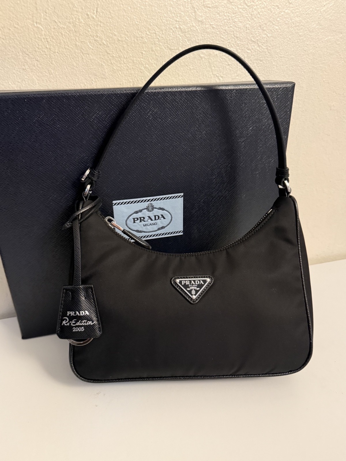 PRADA Re-Edition 2000 Shoulder Bag Mini Black Nylon