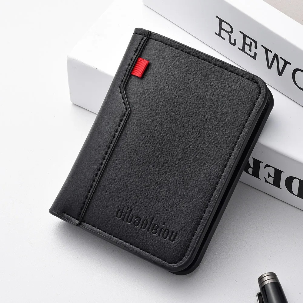 Men’s Soft PU Leather Mini Wallet Slim Credit Card Holder Compact Design