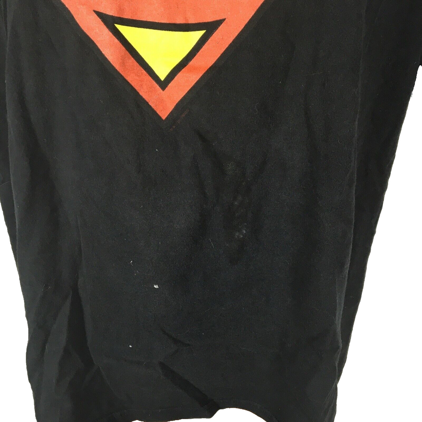 Vintage DC Comics SUPERMAN “S” Black SS crewneck superhero t-shirt XL