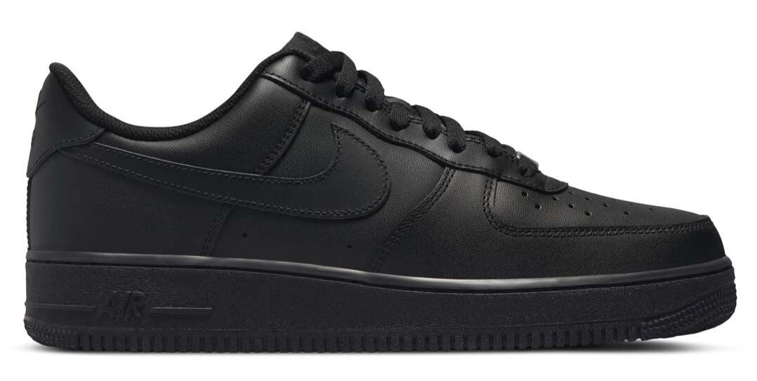Nike Air Force 1 Low ’07 Triple Black Mens Black Sports Sneaker CW2288-001