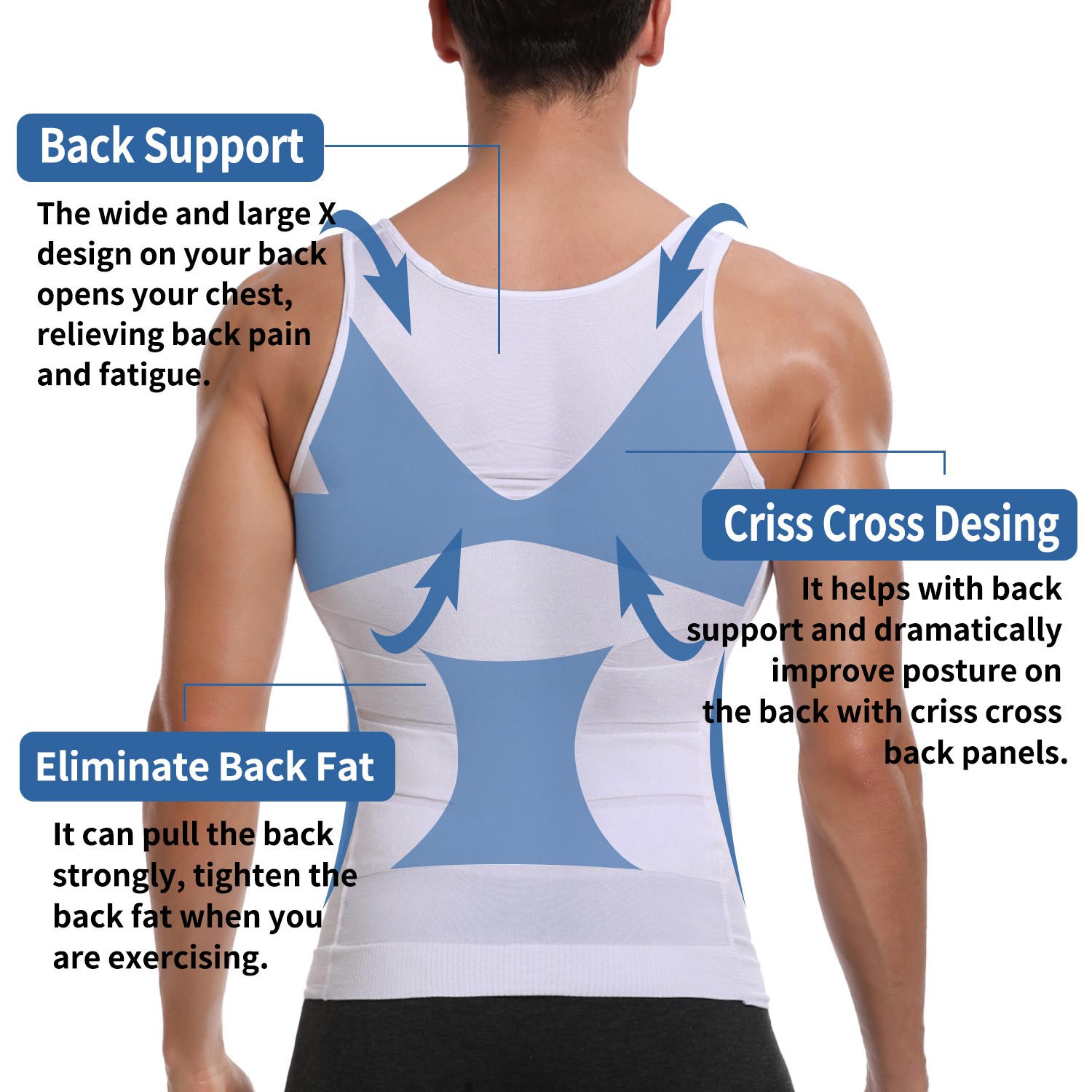 US Men Slimming Body Shaper Belly Chest Compression Vest Girdle Tank Top T-Shirt