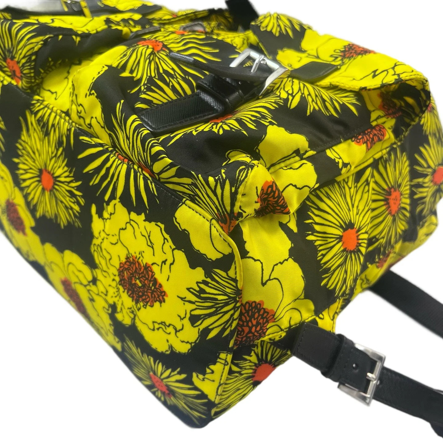 Prada Backpack Yellow Black Tessuto Nylon (sa053126d7r)