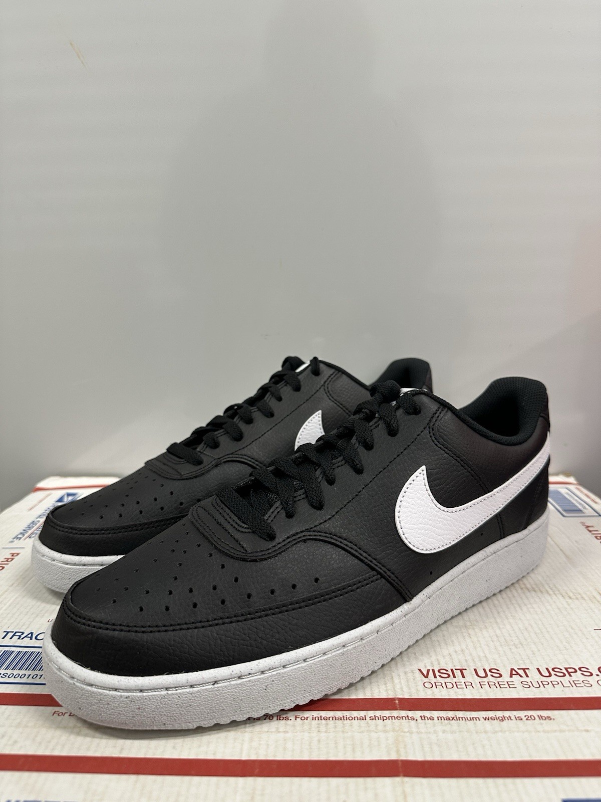 Nike Court Vision Low Next Nature ‘Black White’ DH2987 001 Size 12