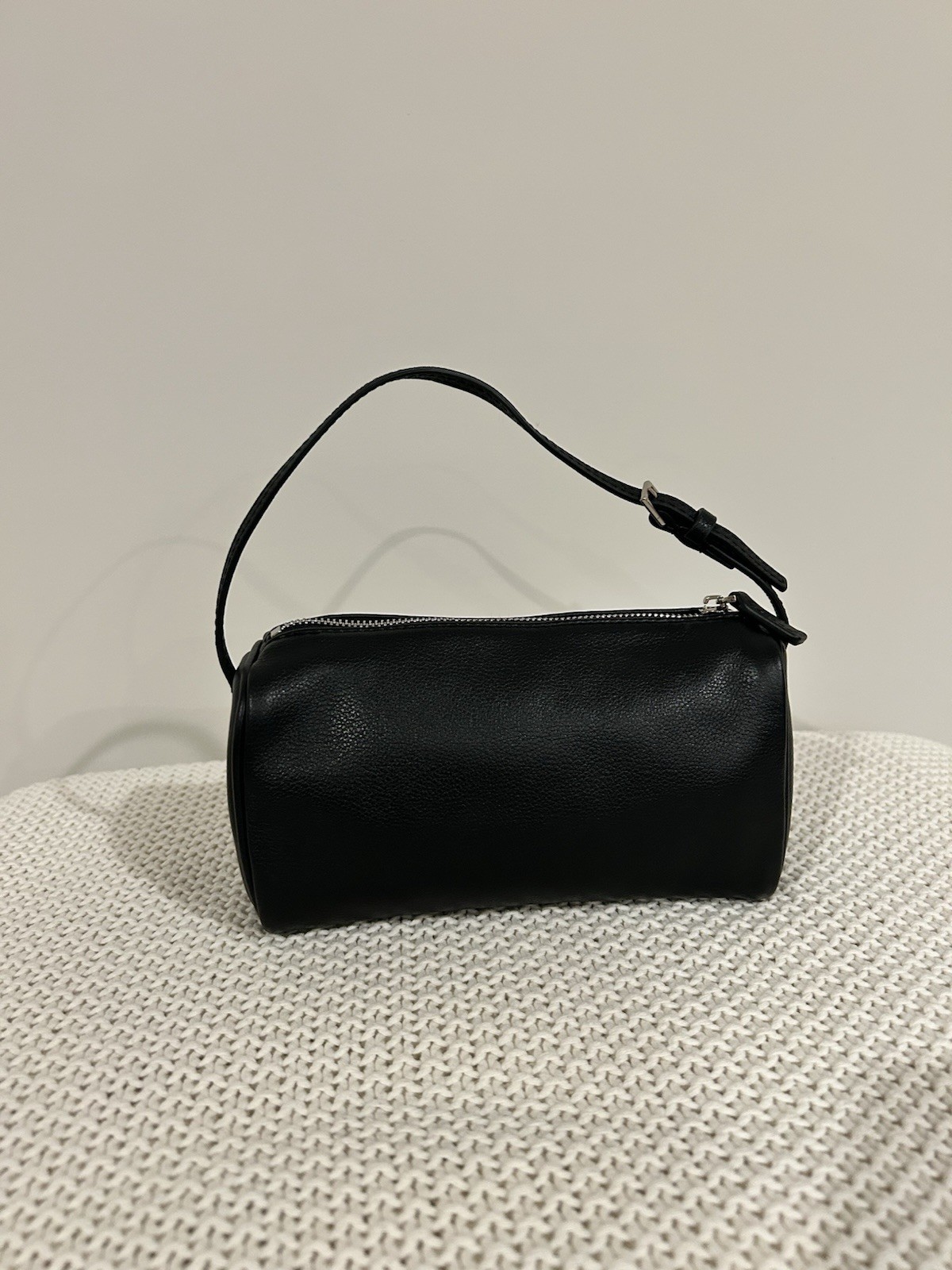 The Row Small Handbag Black with Silver Hardware