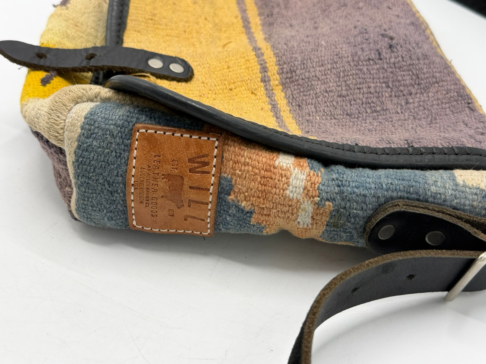 Will Leather Goods rug pattern Messenger Bag Native American