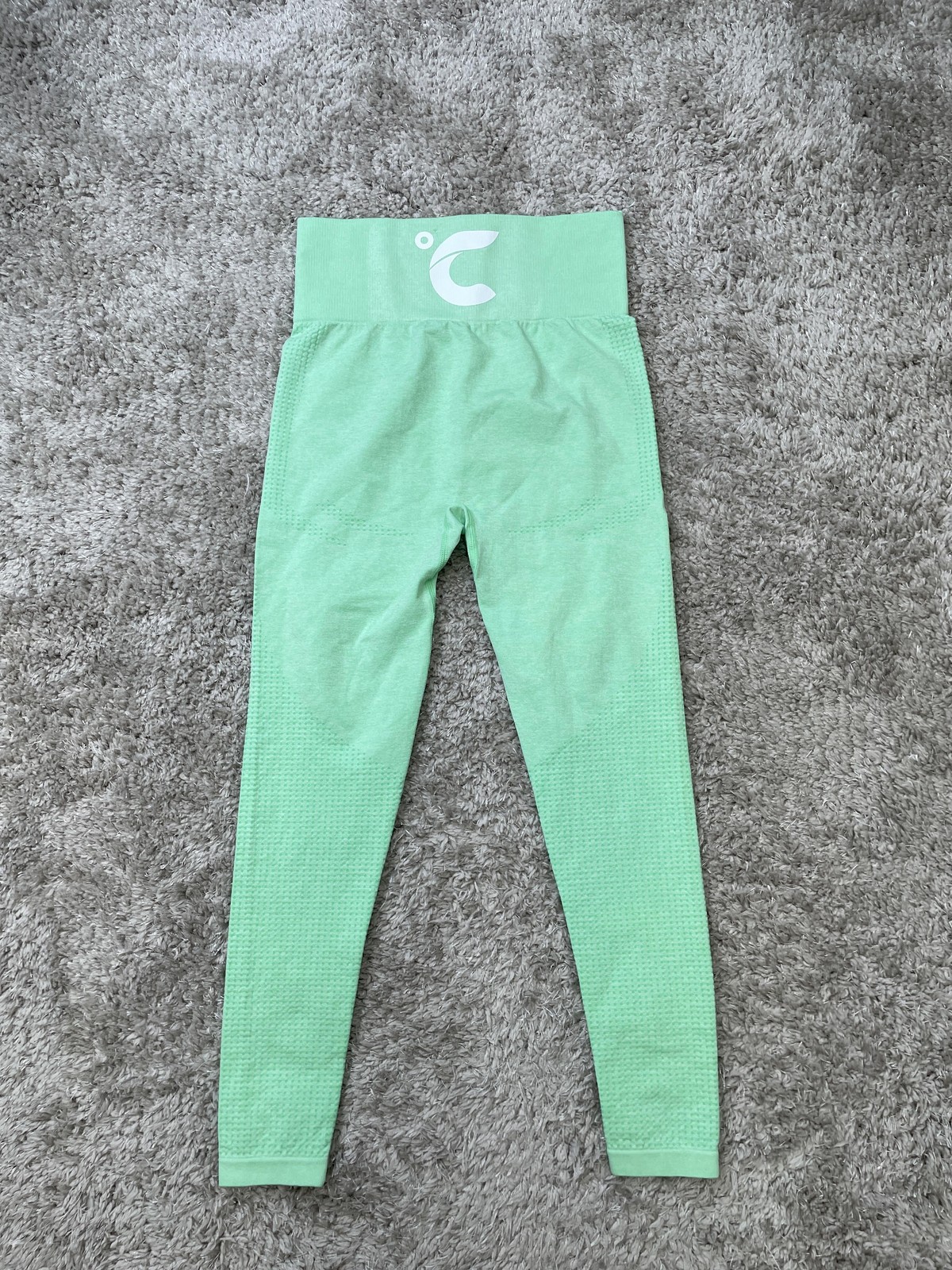 Celsius Live Fit Leggings Womens Medium Green High Waist Seamless Workout Yoga