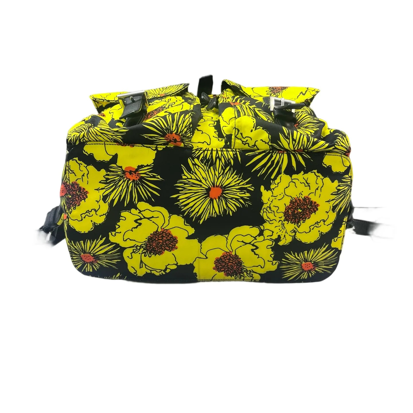 Prada Backpack Yellow Black Tessuto Nylon (sa053126d7r)