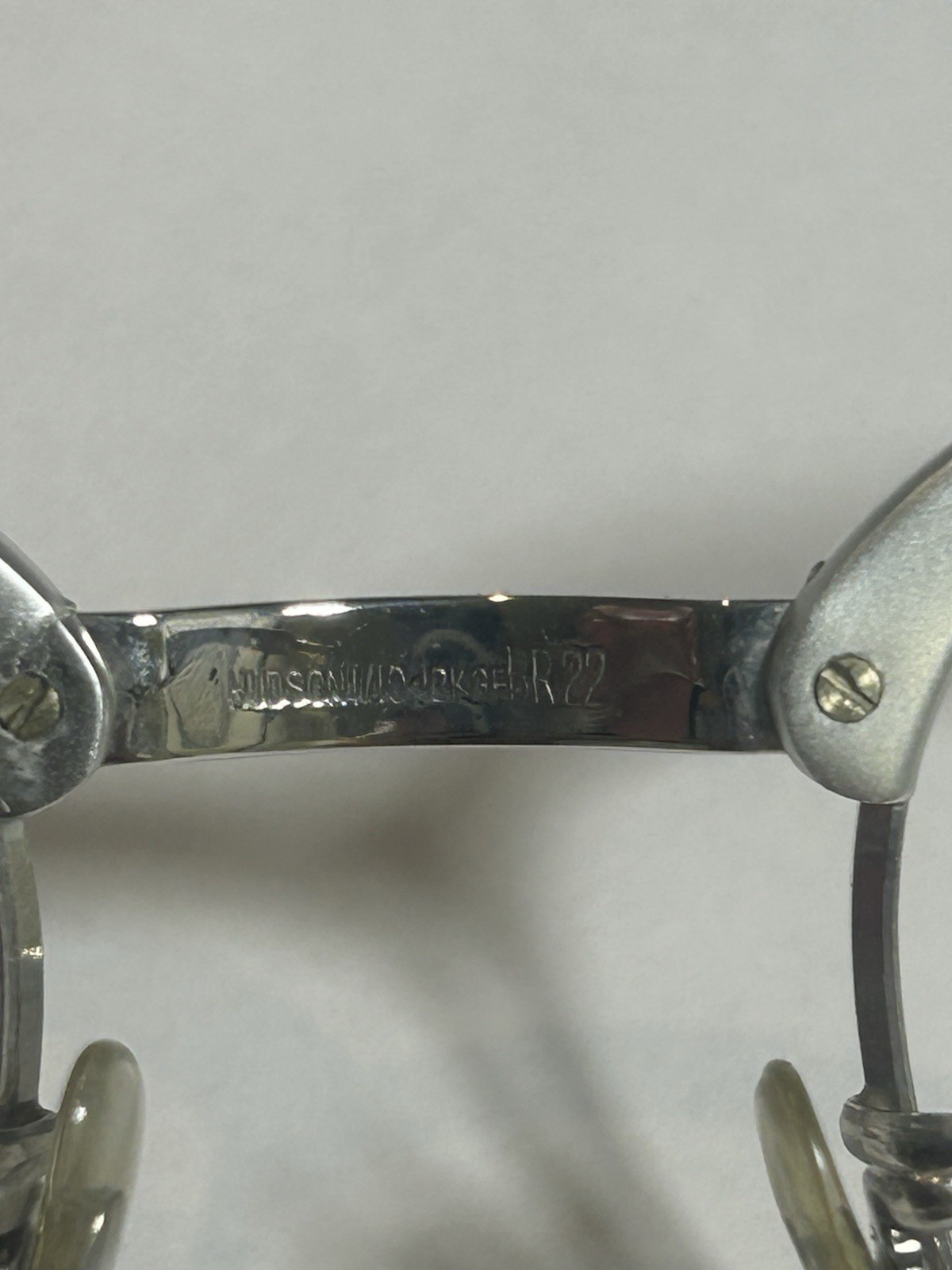 HUDSON Vintage Aluminum Eyeglass Frames 4 3/4 Silver USA 46 NOS