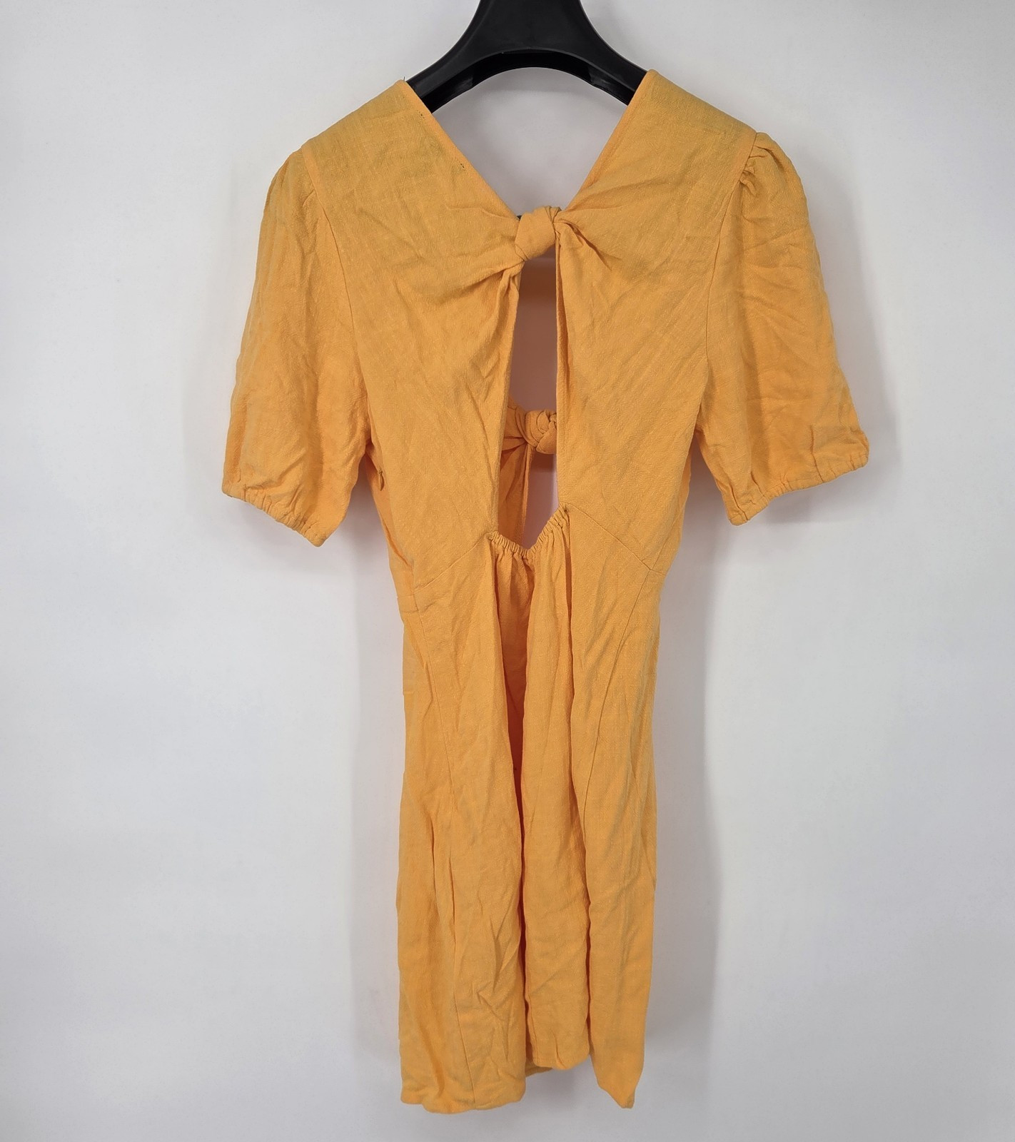 NEW FOREVER 21 Mini Sundress Womens Large Yellow Cut Out Front and Back NWT