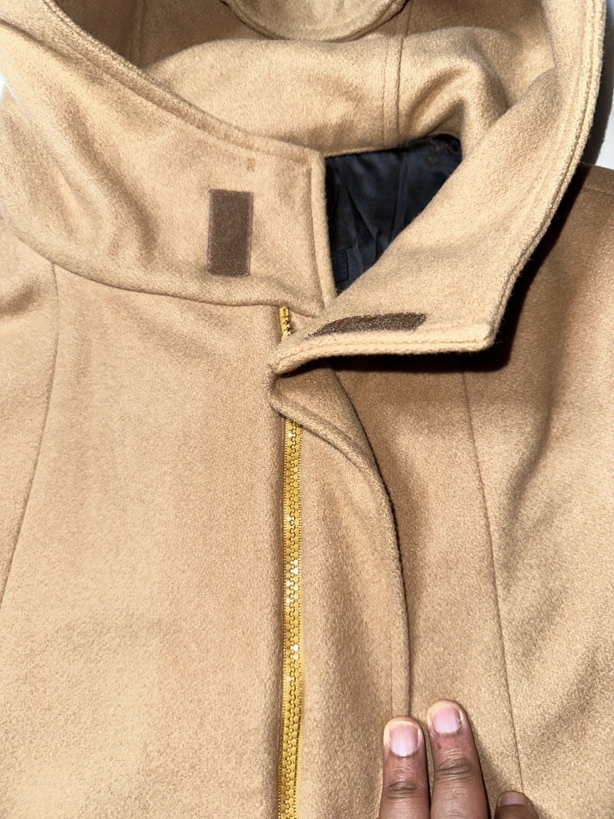 Preowned- Jack Henry Full Zip Hooded Wool Blend Peacoat Mens (Size S)