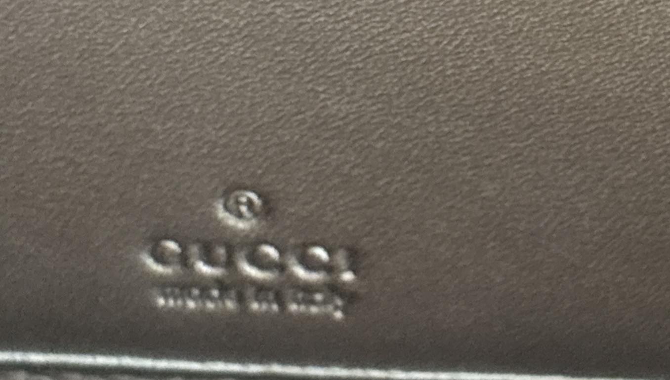 Gucci Bronze Guccissima Leather Zip Around Continental Wallet GG Heart Charm