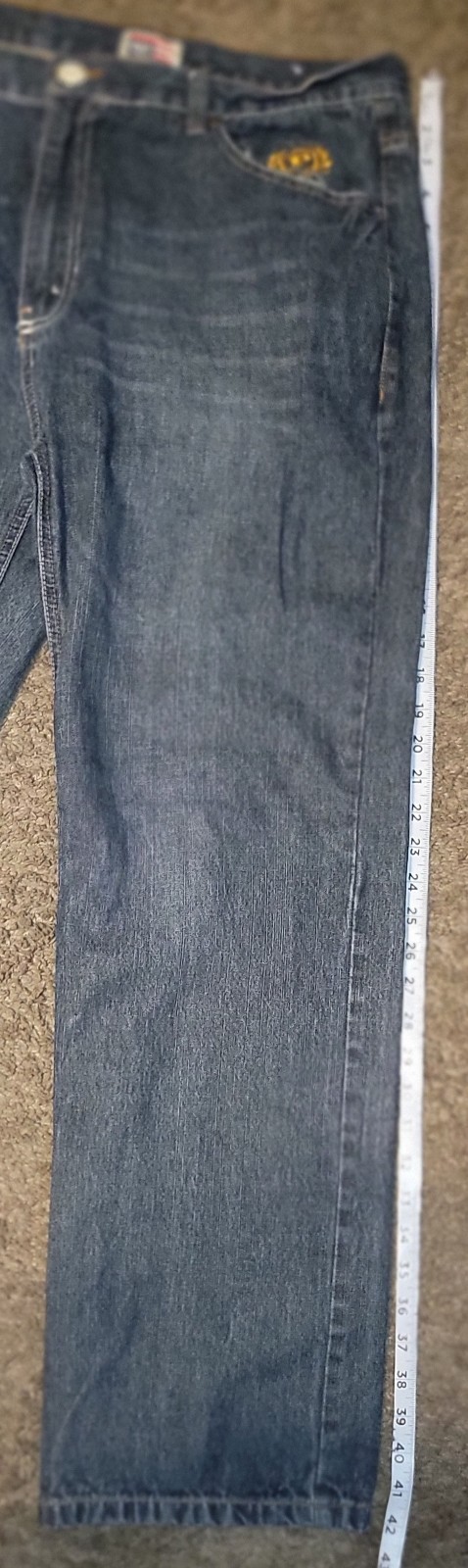 Y2k Phat Farm Sz 36 Mens Dark Wash Bootcut 90s Grunge Hip Hop Denim Jeans