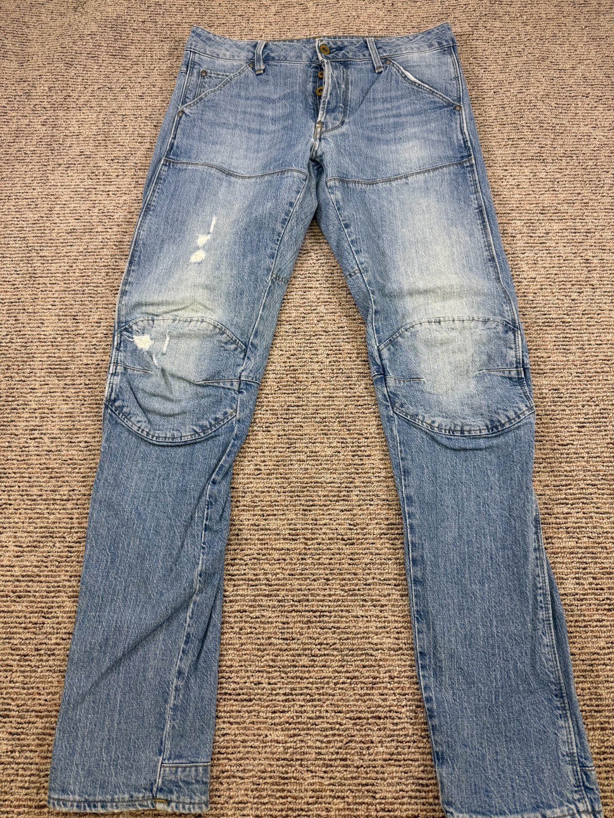 G-STAR RAW Denim 5620 3D Slim TAPERED Distressed Jeans Size W29 X L32