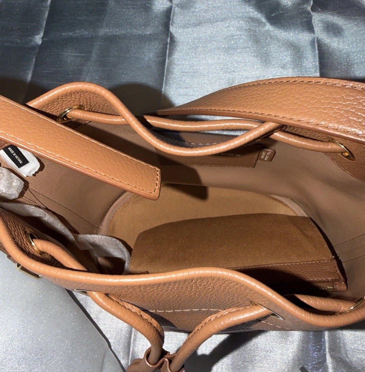Marc Jacobs Brown Bucket Shoulder Bag Drawstring Gold Hardware