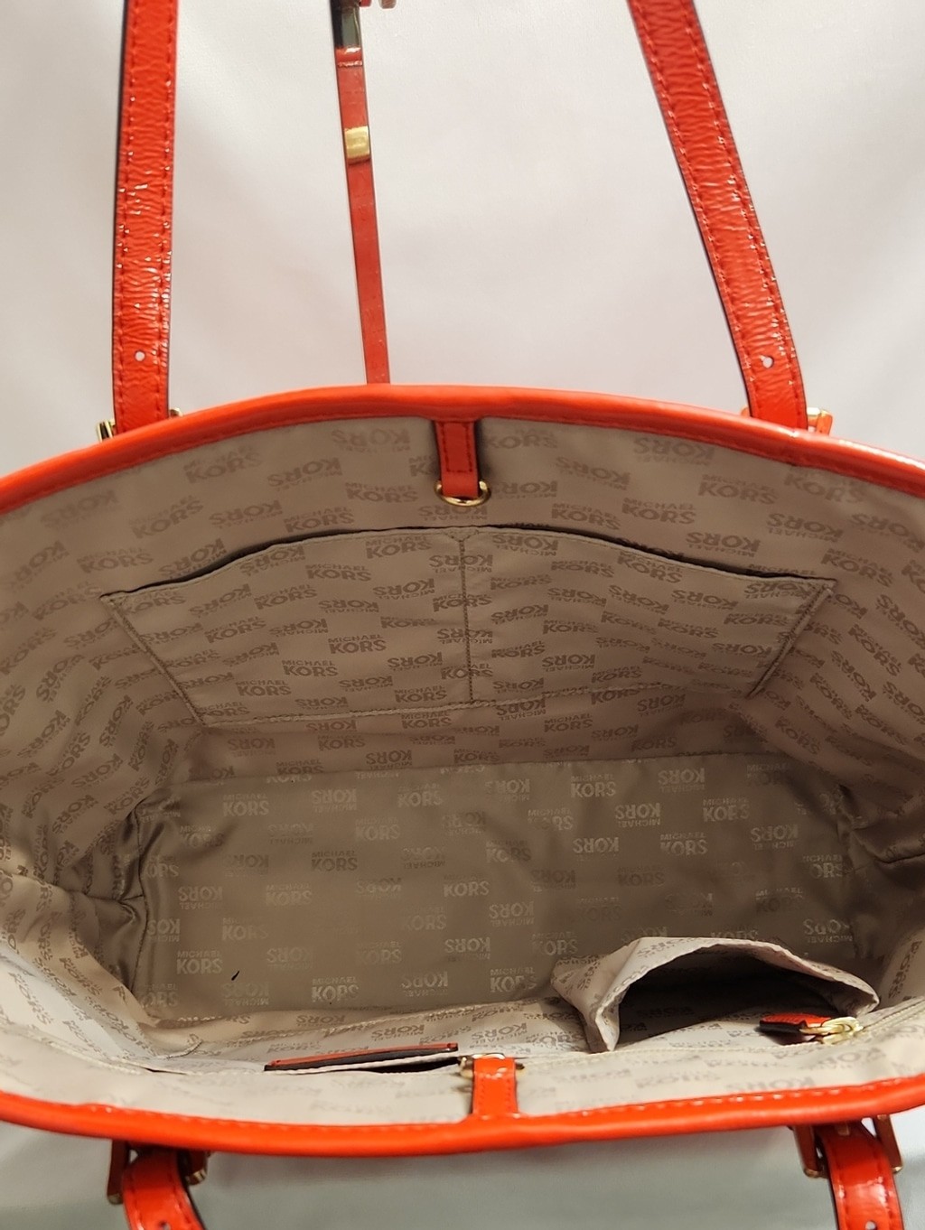 Michael Kors Jet Set Travel MD Carryall Clementine Orange Tote
