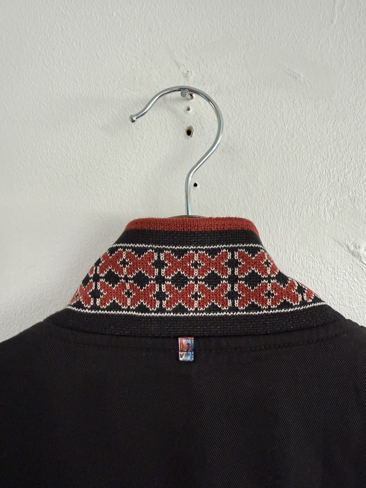 Pretty Green Jacket Mens Large Black Zip Up Lyocell
