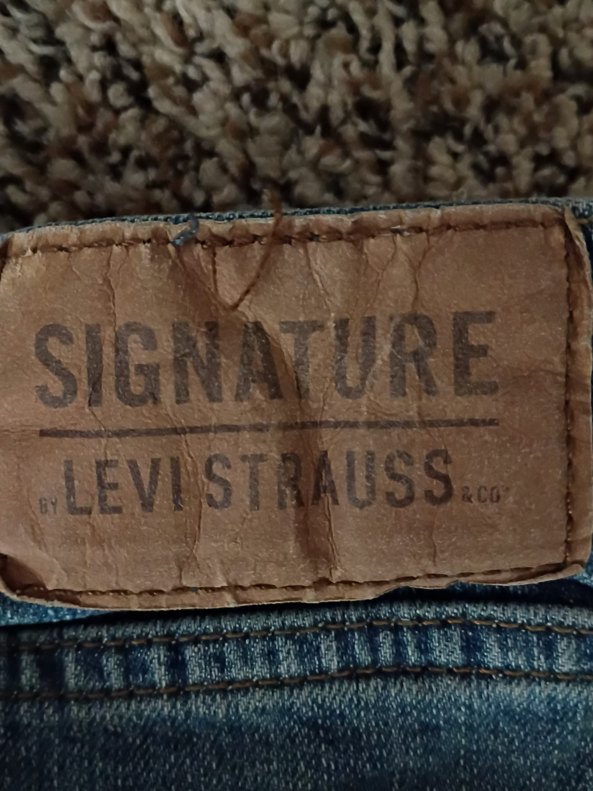 Levi Strauss Signature Jeans Blue Stretch Mid Rise Boot Cut Womens 28×30 Denim
