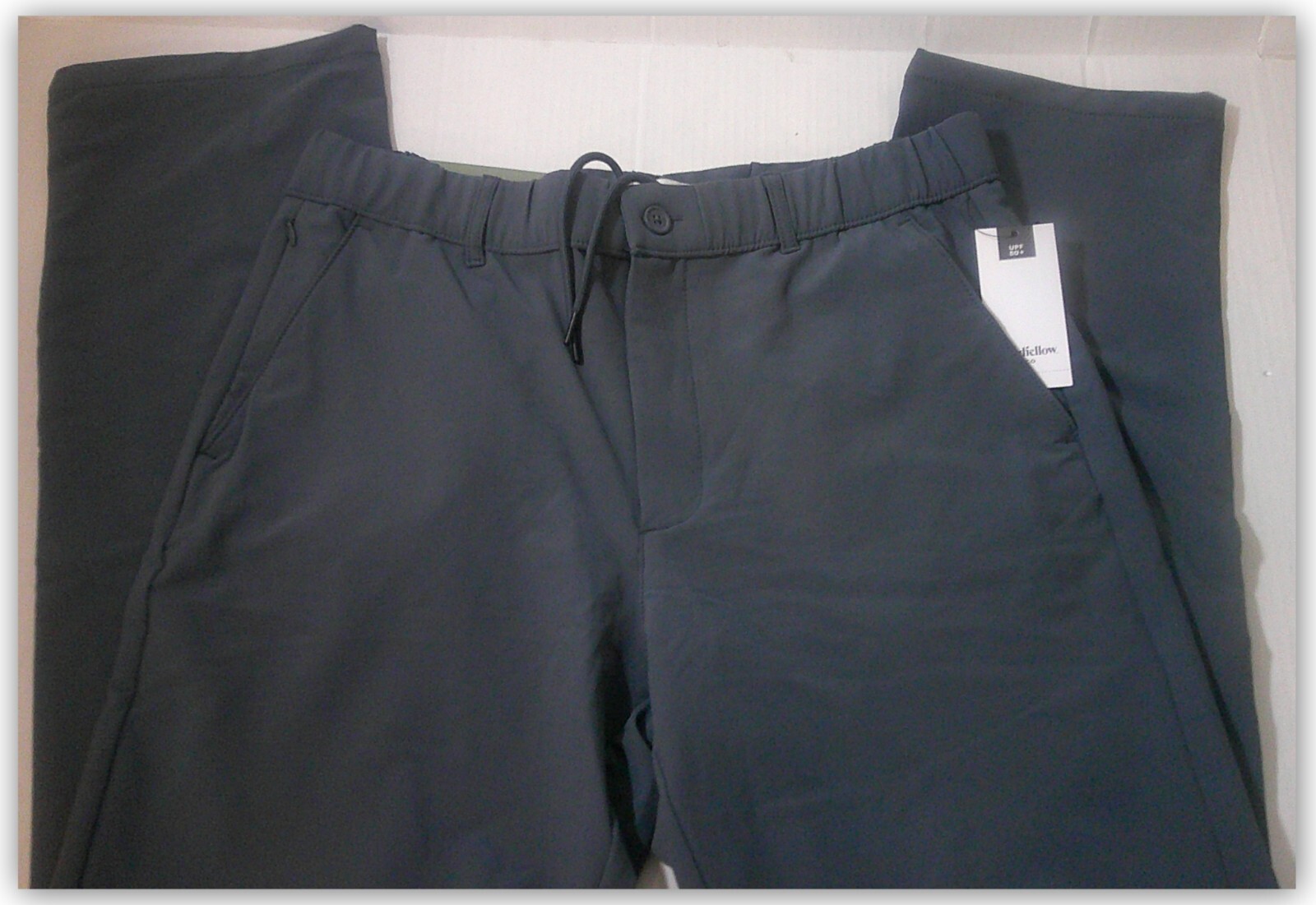 Tech Trousers Relaxed Fit/ Button Zipper Elastic & tie! Goodfellow & Co 3 colors
