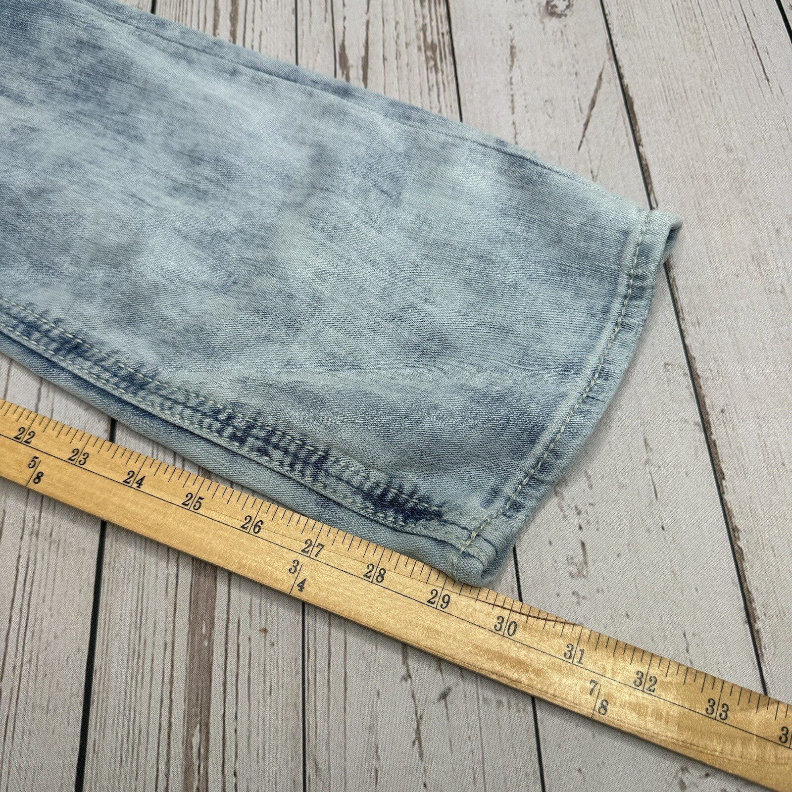Buckle Salvage Jeans Mens 30R Blue Denim Mayhem Regular Bootcut Distressed 30×30