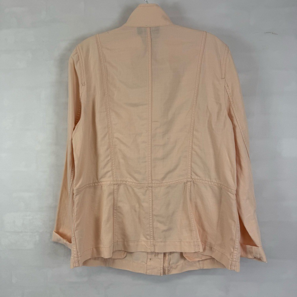 NEW Talbots Peach Utility Jacket Safari Style Cotton Blend Women’s Size 10