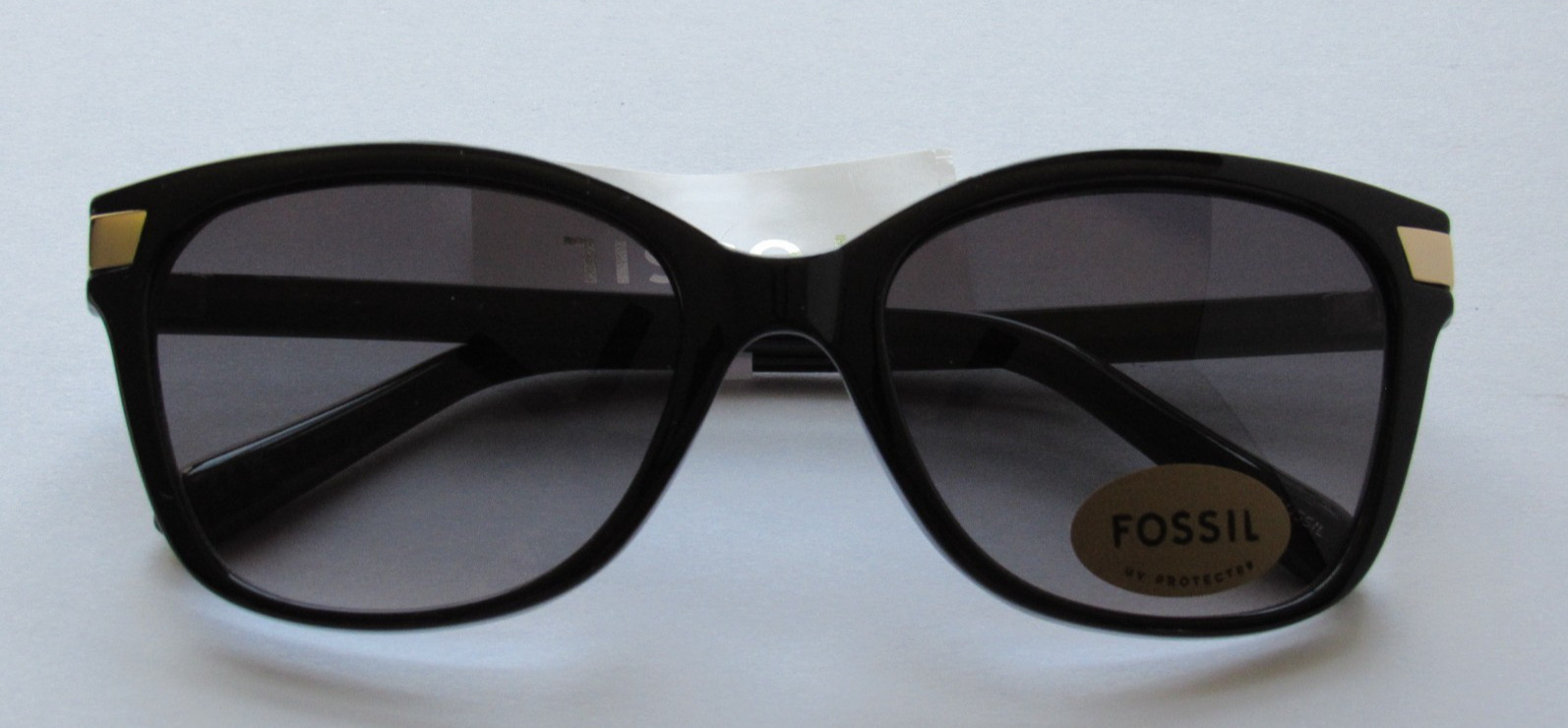 FOSSIL Women’s CAT EYE Black/Gold Sunglasses 55-19-140 FW262 NWT