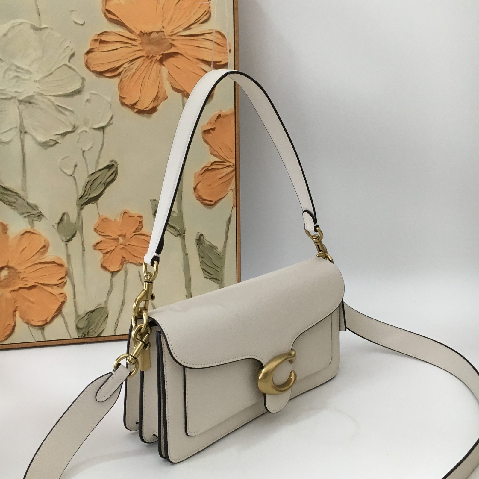 Coach Tabby Shoulder Bag 20 CM546 Chalk White Gold HW Outlet New Japan