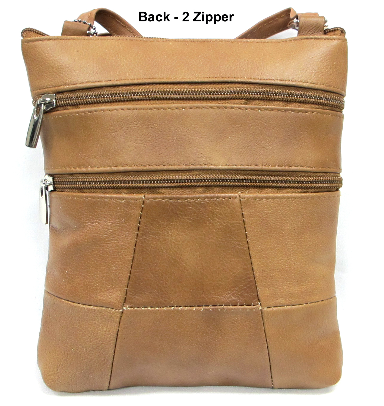 5 Zipper Pocket Genuine Leather Every Day Purse Shoulder Cross Body Slim 7 Color