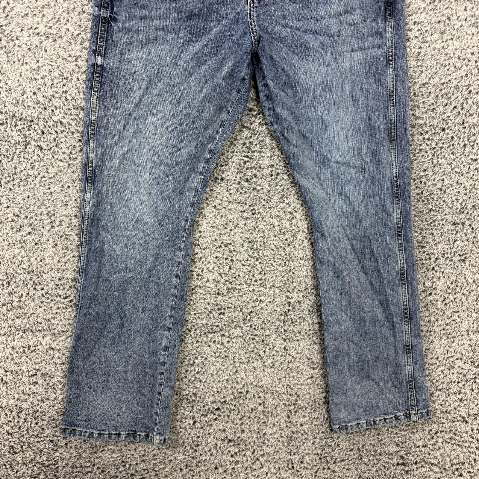 Wrangler Retro Jeans Mens 35×32 Blue Denim Slim Bootcut Stretch Medium Wash
