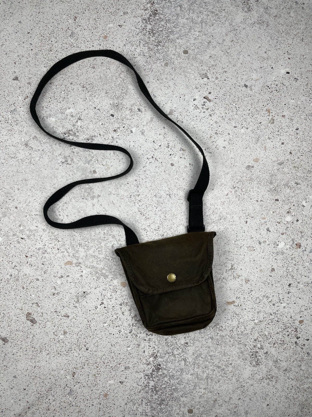 Vintage Barbour Wax Essentials Dog Walkers Pouch Mini Bag Pocket Olive Outdoor