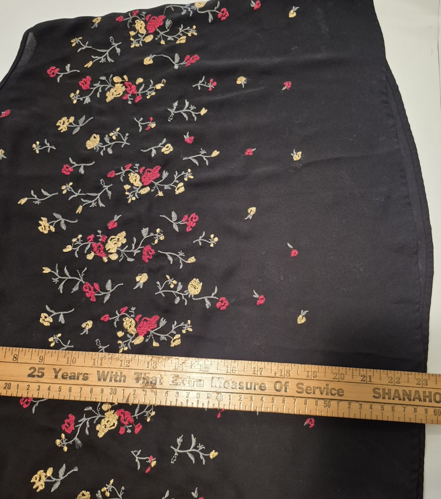 Chenault Black Embroidered Floral Mock Neck Sleeveless Blouse Top Size S