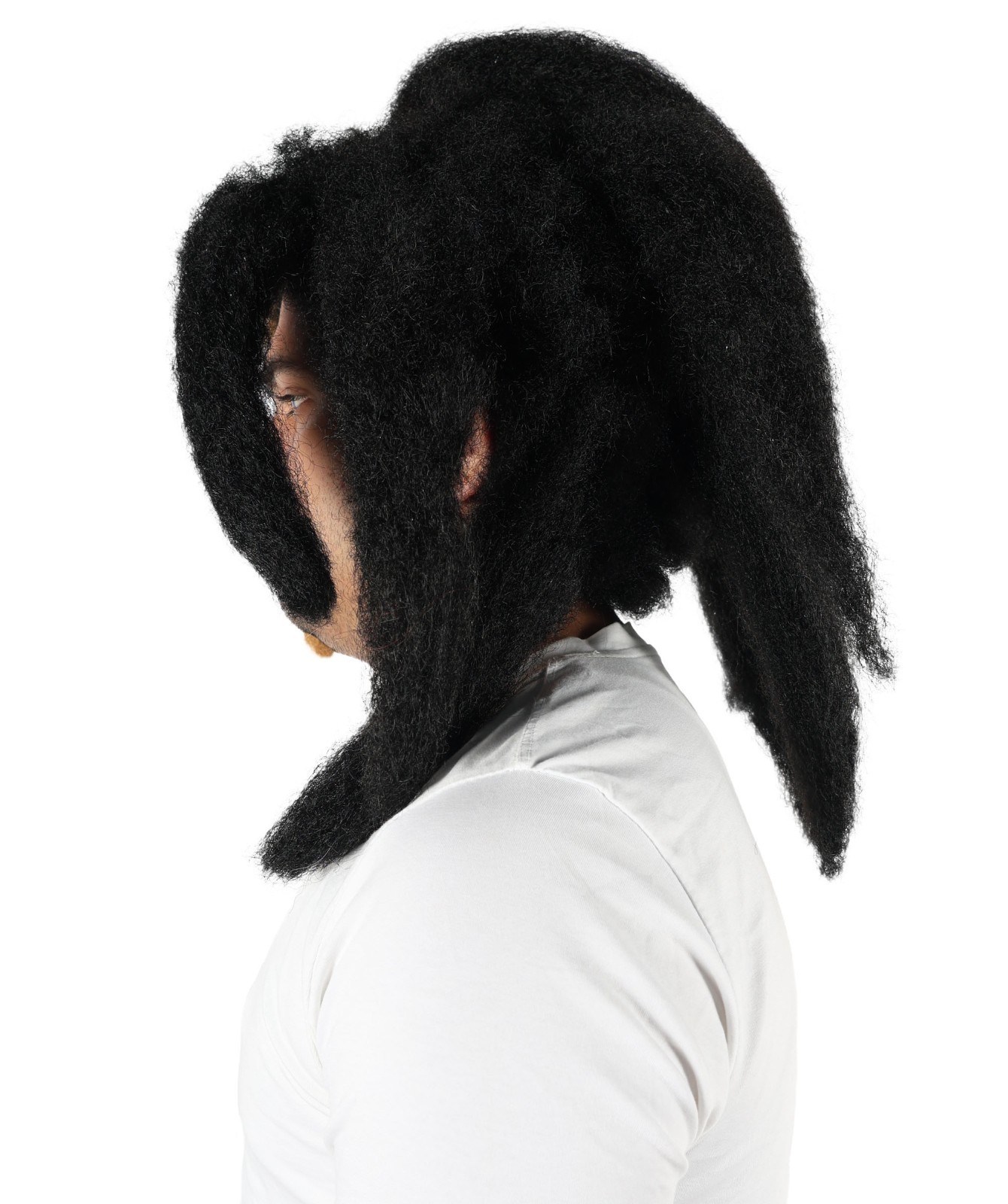 Unisex Shoulder-Length Black & Brown Dreadlock Wig, Flame-retardant Synthetic