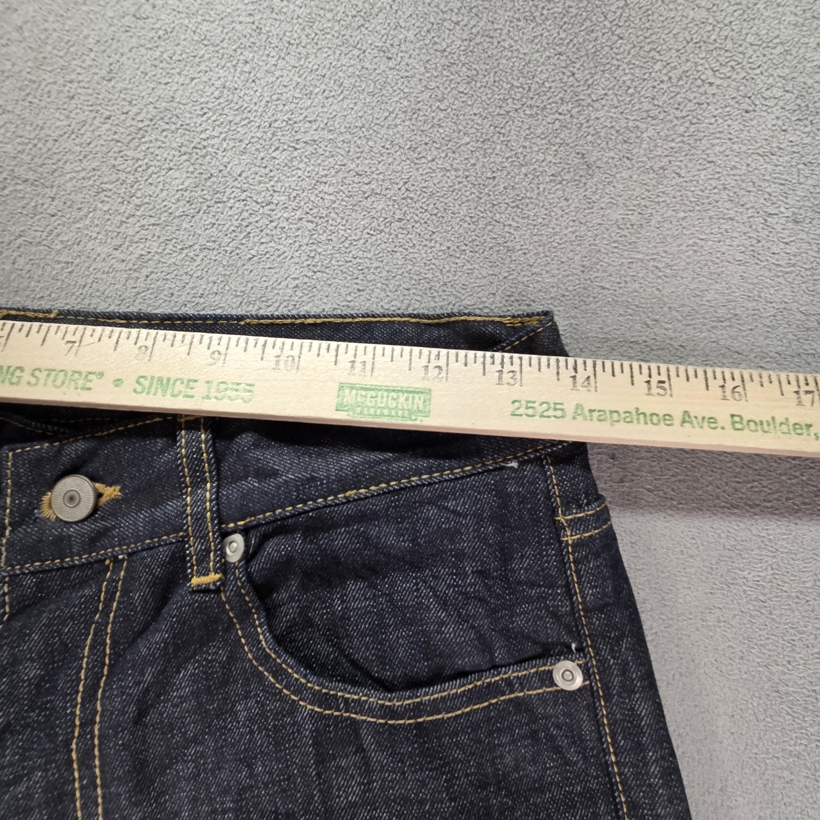 Uniform Bridge Jeans Womens Selvedge High Rise Slim Straight Fits 26×29
