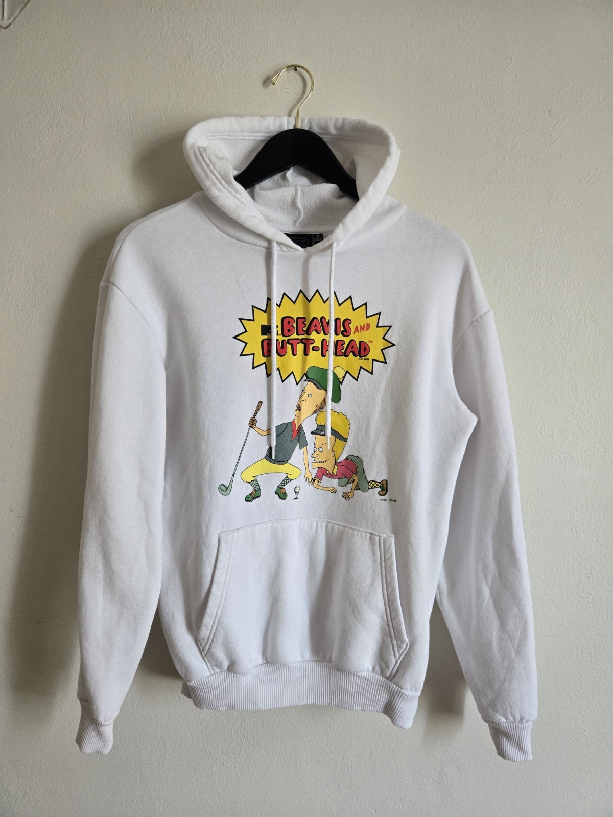 MTV Beavis and Butt-Head Pullovdr Hoodie Sweatshirt Adult Size S