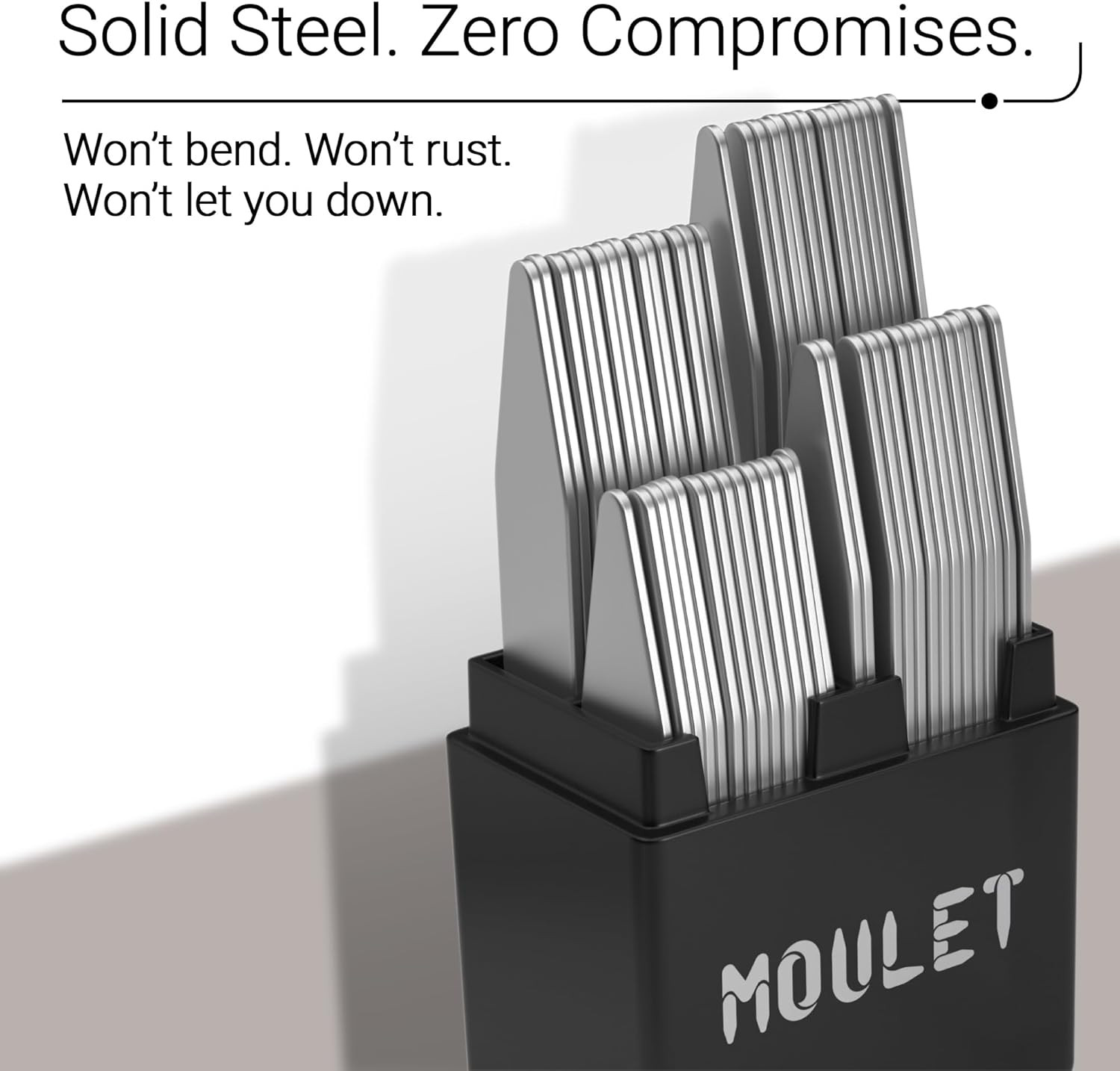 Collar Stays – 56-Piece Set with 4 Sizes in Precision Case