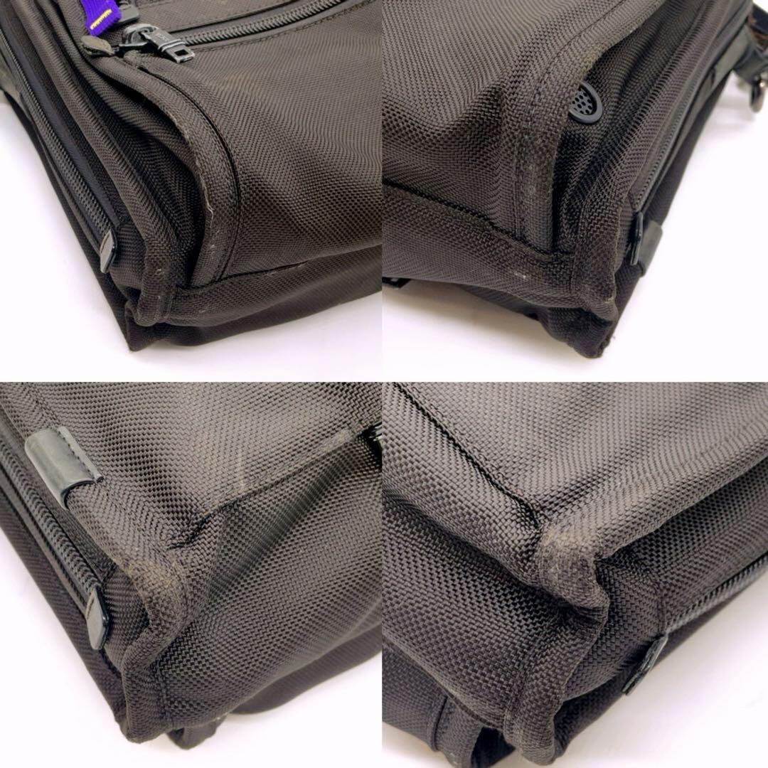 TUMI Alpha Expandable Organizer Briefcase Black Nylon Business Bag Authentic