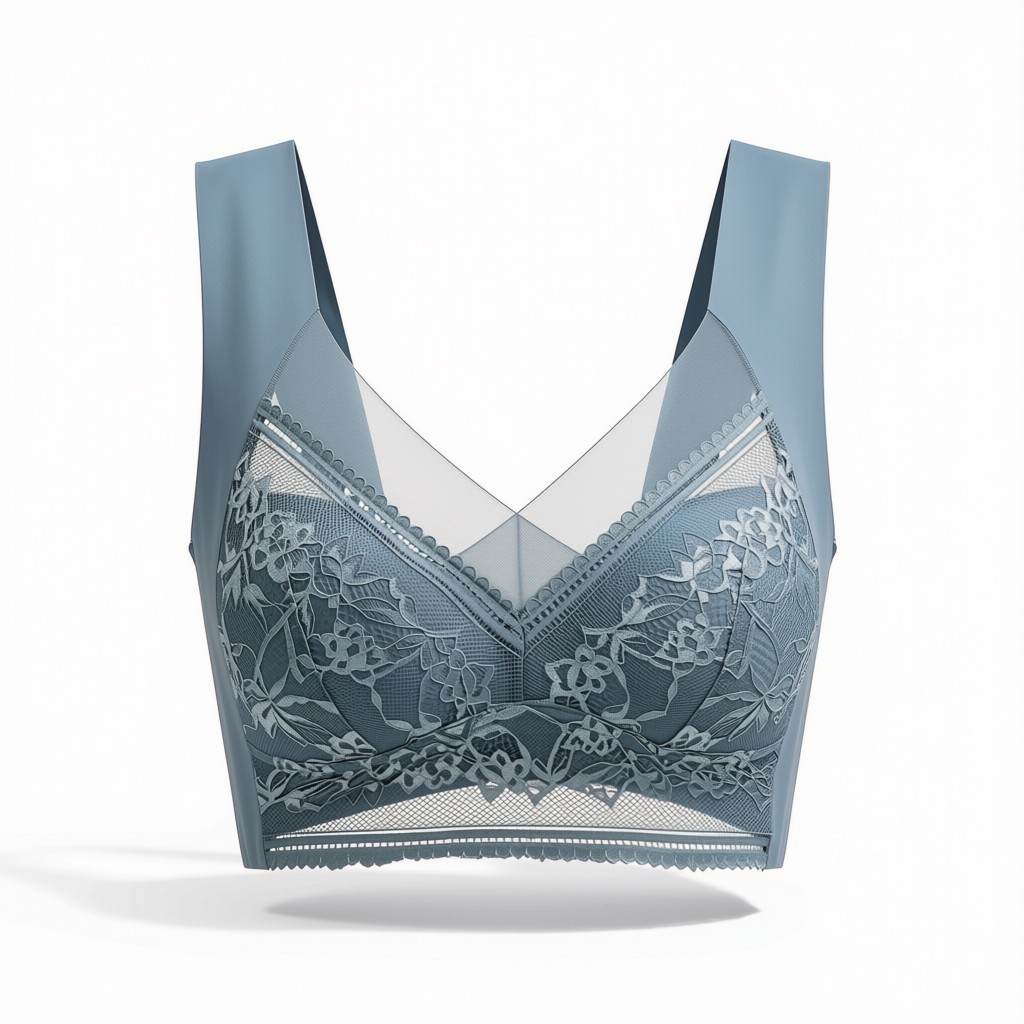 Women’s Plus Size Lace Wire Free Padded Seamless Comfort Bra Vest Soft Bralette