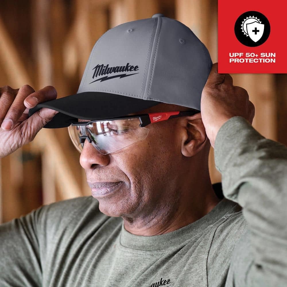 Milwaukee Large/Extra Large Dark Gray WORKSKIN Fitted Hat