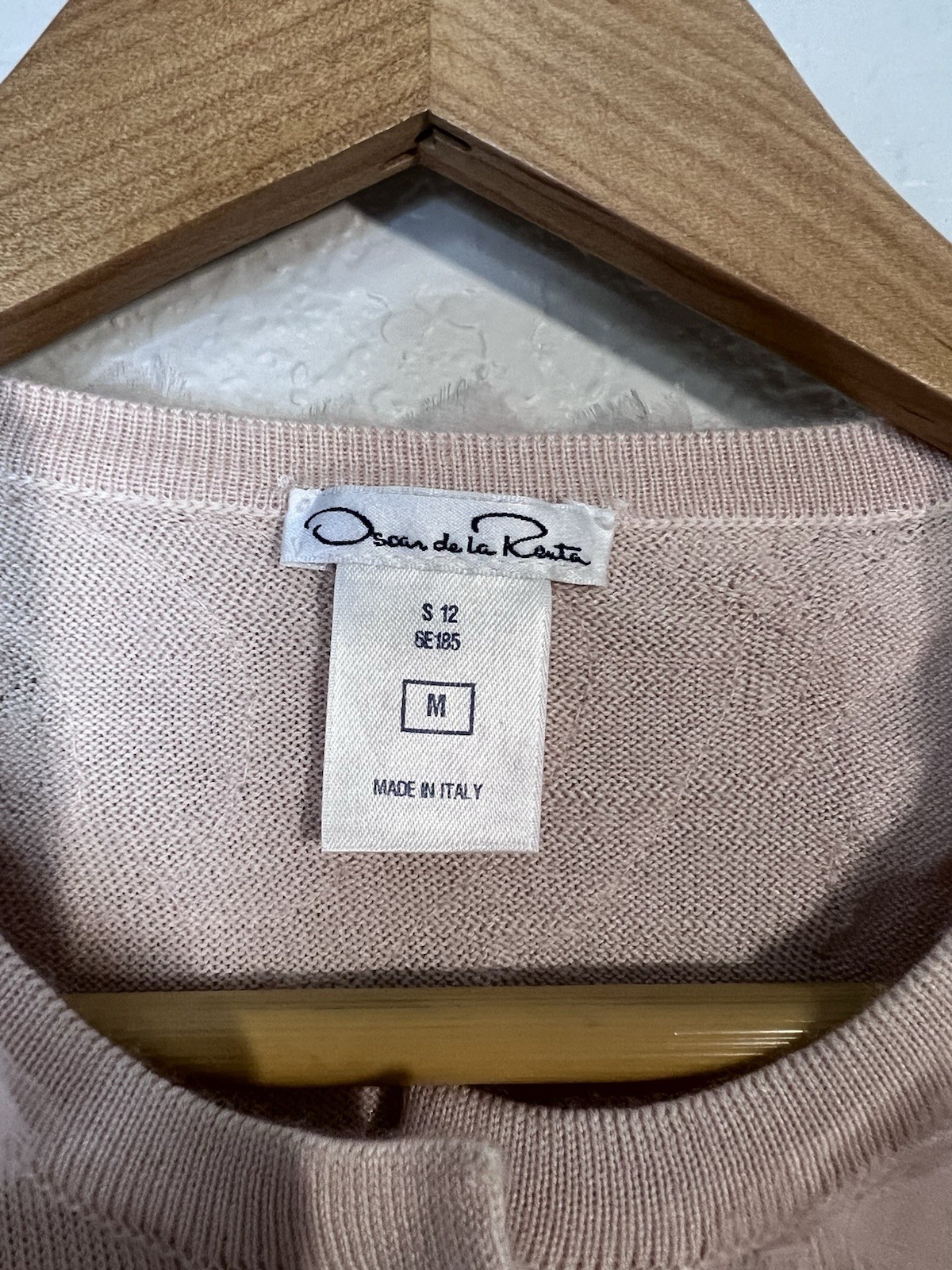 Oscar de la Renta Soft Pink Cardigan Size M Coquette Fairycore Romantic