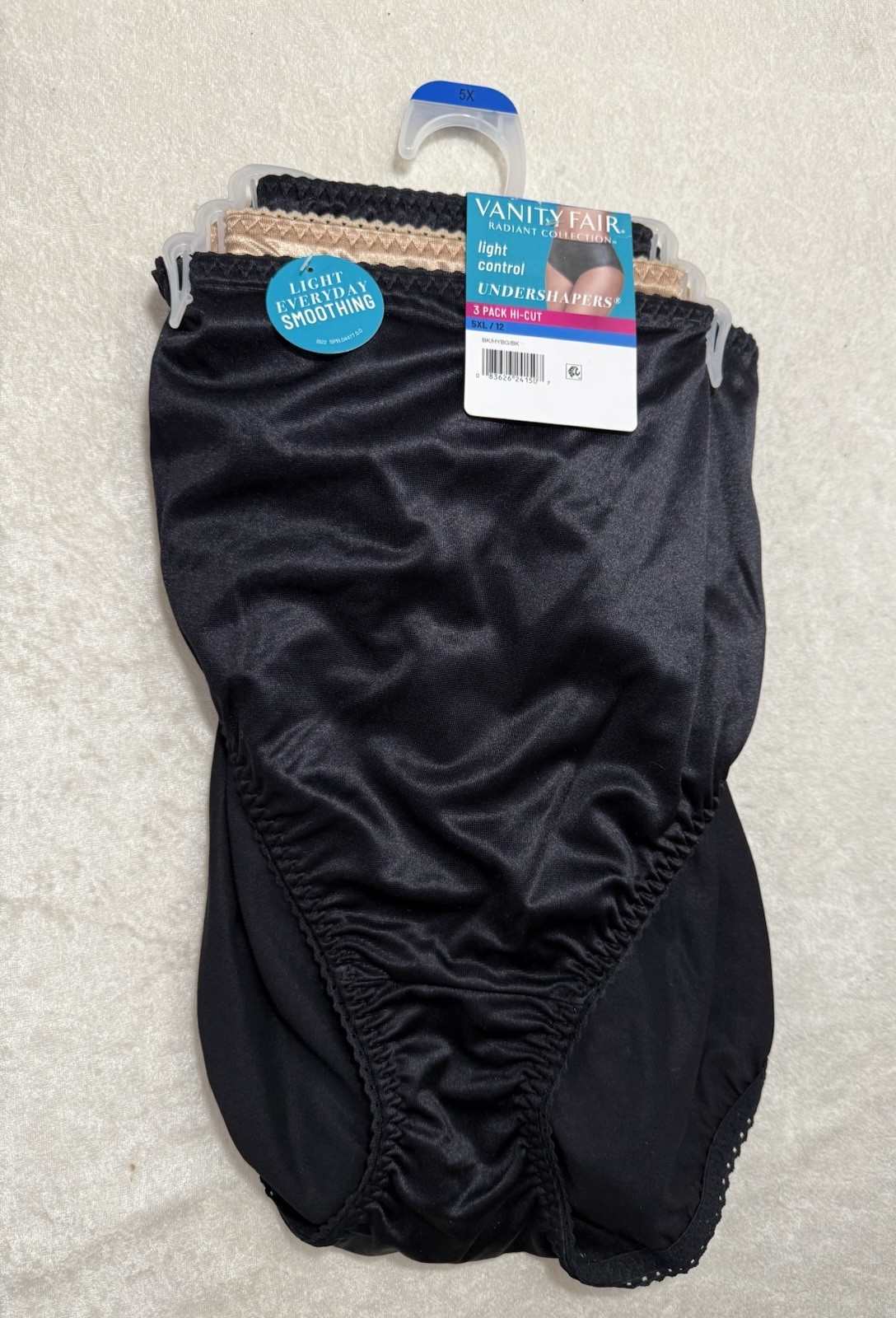 Vanity Fair Radiant Collection 3-Pack HI-CUT Brief Panties Plus Size 5XL/12 NWT